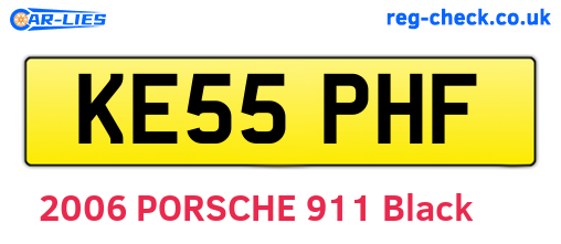 KE55PHF are the vehicle registration plates.