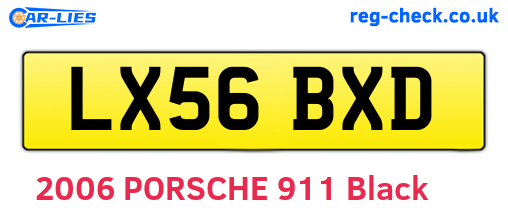 LX56BXD are the vehicle registration plates.