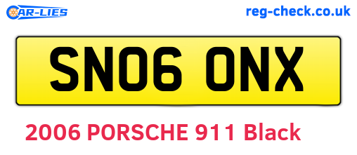 SN06ONX are the vehicle registration plates.