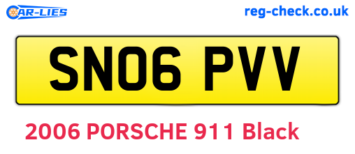 SN06PVV are the vehicle registration plates.