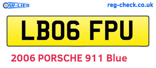 LB06FPU are the vehicle registration plates.