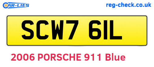 SCW761L are the vehicle registration plates.