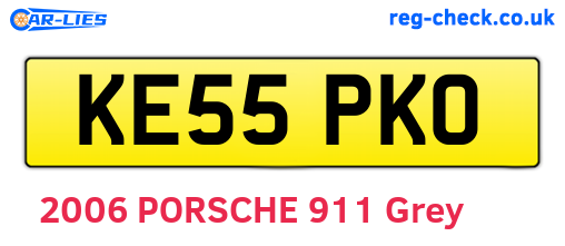 KE55PKO are the vehicle registration plates.