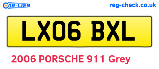 LX06BXL are the vehicle registration plates.