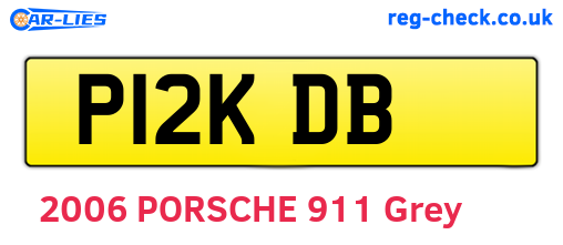 P12KDB are the vehicle registration plates.