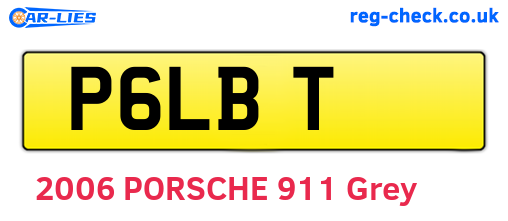 P6LBT are the vehicle registration plates.