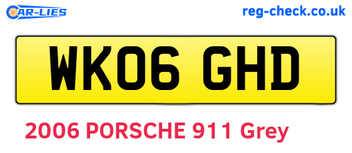 WK06GHD are the vehicle registration plates.