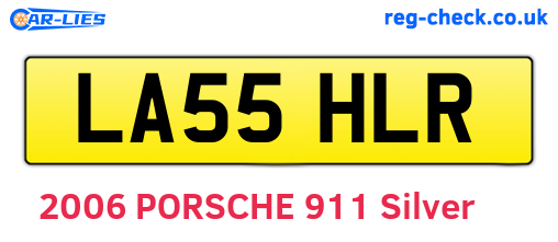 LA55HLR are the vehicle registration plates.
