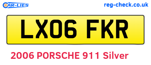 LX06FKR are the vehicle registration plates.