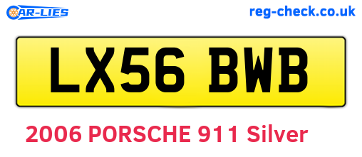 LX56BWB are the vehicle registration plates.