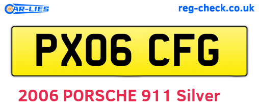 PX06CFG are the vehicle registration plates.