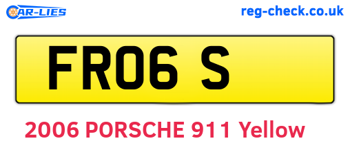 FRO6S are the vehicle registration plates.