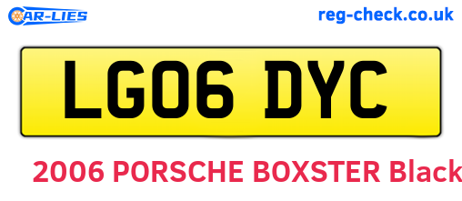 LG06DYC are the vehicle registration plates.