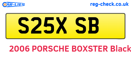 S25XSB are the vehicle registration plates.