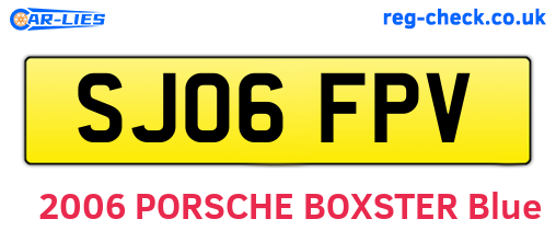 SJ06FPV are the vehicle registration plates.