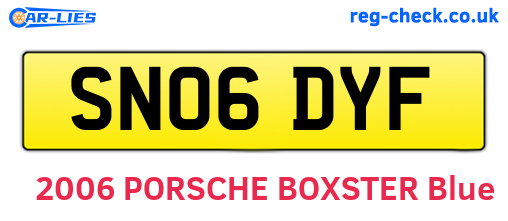 SN06DYF are the vehicle registration plates.