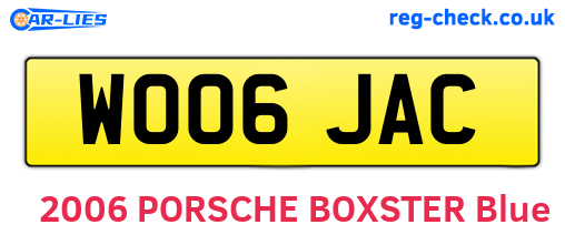 WO06JAC are the vehicle registration plates.