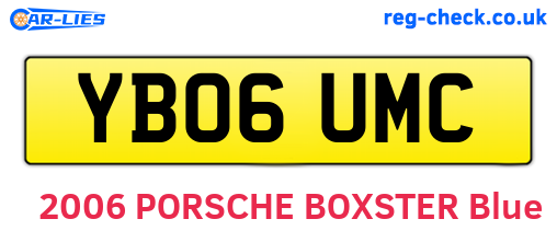 YB06UMC are the vehicle registration plates.