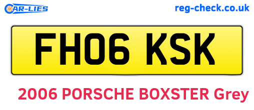 FH06KSK are the vehicle registration plates.