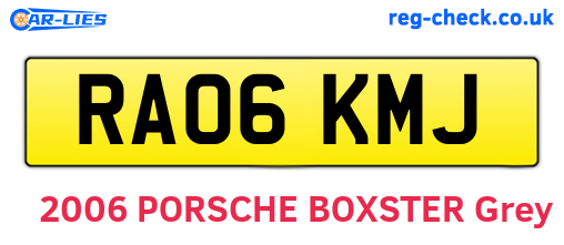 RA06KMJ are the vehicle registration plates.