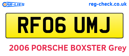 RF06UMJ are the vehicle registration plates.