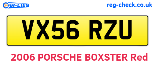 VX56RZU are the vehicle registration plates.