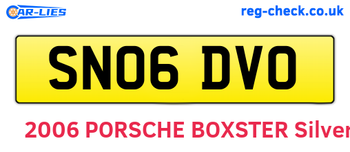 SN06DVO are the vehicle registration plates.