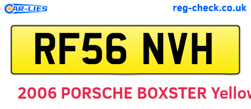 RF56NVH are the vehicle registration plates.