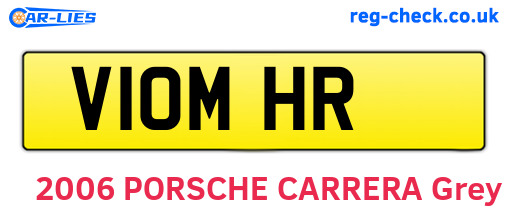 V10MHR are the vehicle registration plates.