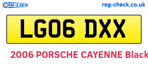 LG06DXX are the vehicle registration plates.