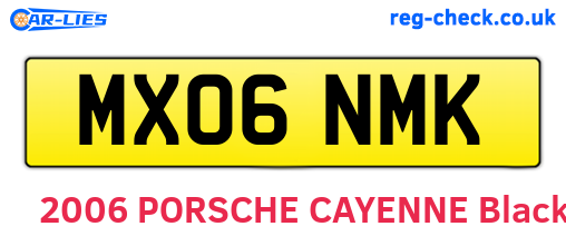 MX06NMK are the vehicle registration plates.