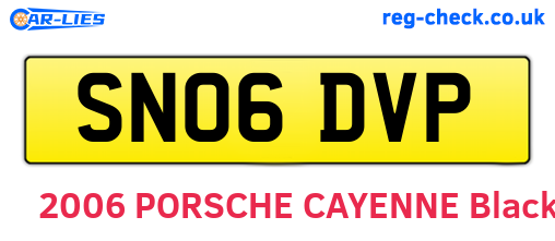 SN06DVP are the vehicle registration plates.