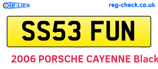 SS53FUN are the vehicle registration plates.