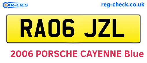RA06JZL are the vehicle registration plates.