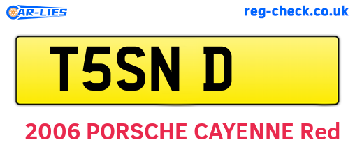 T5SND are the vehicle registration plates.