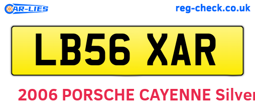 LB56XAR are the vehicle registration plates.