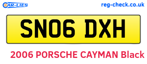 SN06DXH are the vehicle registration plates.