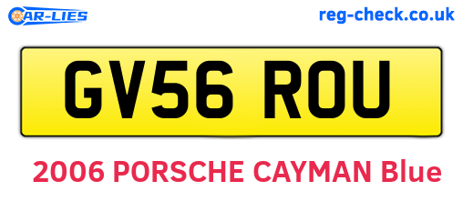 GV56ROU are the vehicle registration plates.
