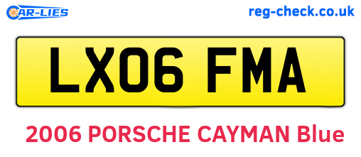 LX06FMA are the vehicle registration plates.
