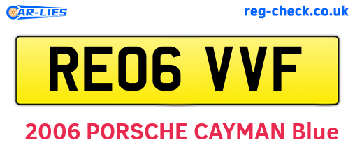 RE06VVF are the vehicle registration plates.