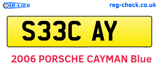 S33CAY are the vehicle registration plates.