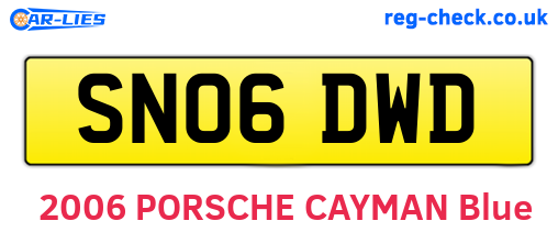 SN06DWD are the vehicle registration plates.