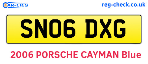 SN06DXG are the vehicle registration plates.