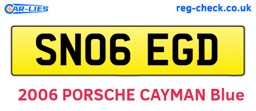 SN06EGD are the vehicle registration plates.