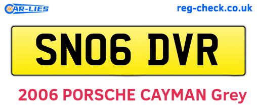 SN06DVR are the vehicle registration plates.