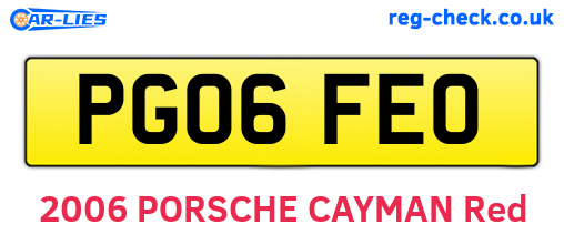 PG06FEO are the vehicle registration plates.