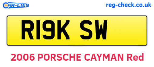R19KSW are the vehicle registration plates.
