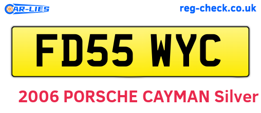 FD55WYC are the vehicle registration plates.