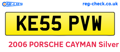 KE55PVW are the vehicle registration plates.