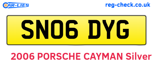 SN06DYG are the vehicle registration plates.